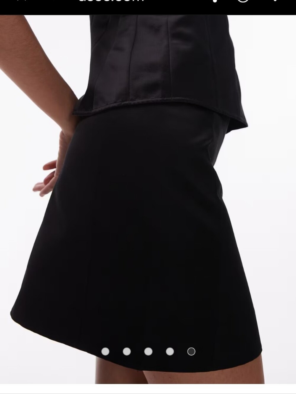 & Other Stories Satin-Like Mini Skirt